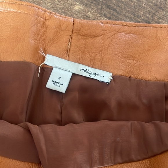 Halogen-nordstrom leather skirt with zip pockets - Picture 8 of 12